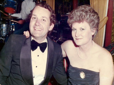 Sally with husband Ken in the 1980s (Photo via Sally Davis) 