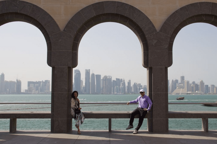 Zac and Scherry in Doha, Qatar.