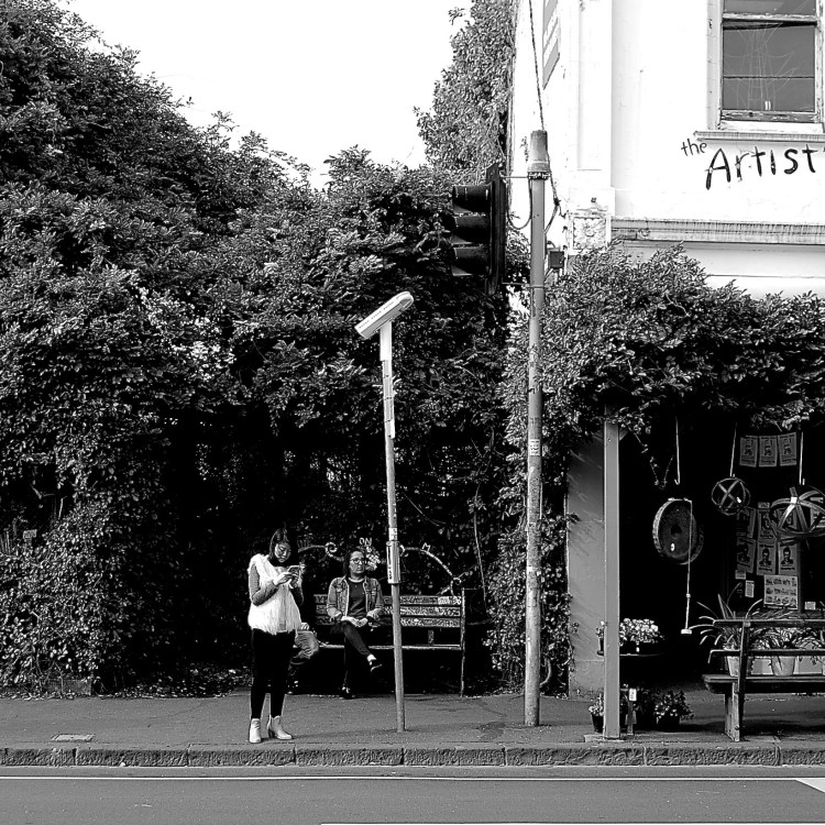 Watching and waiting, Brunswick Street, Fitzroy