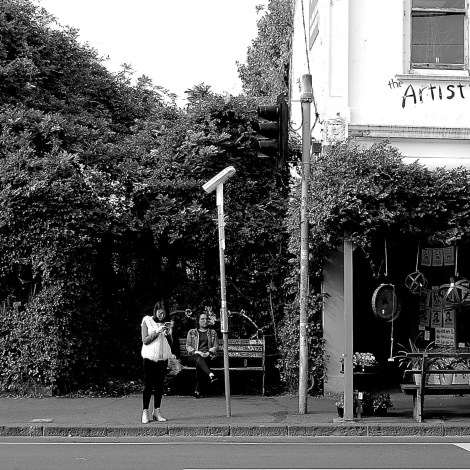 Watching and waiting, Brunswick Street, Fitzroy